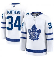 Men Toronto Maple Leafs Auston Matthews 34 Fanatics Away White Premium Stitched Hockey Jersey