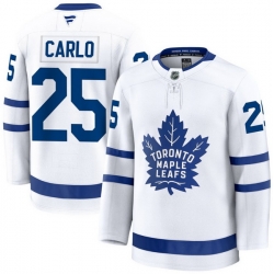 Men Toronto Maple Leafs Brandon Carlo 25 Fanatics Away White Premium Stitched Hockey Jersey