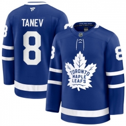 Men Toronto Maple Leafs Chris Tanev 8 Fanatics Home Blue Premium Stitched Hockey Jersey