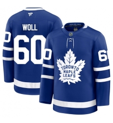 Men Toronto Maple Leafs Joseph Woll 60 Fanatics Home Blue Premium Stitched Hockey Jersey