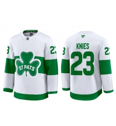 Men Toronto Maple Leafs Matthew Knies 23 White St Patricks Authentic Jersey Men Toronto Maple Leafs Matthew Knies 23 White St Patricks Authentic Jersey