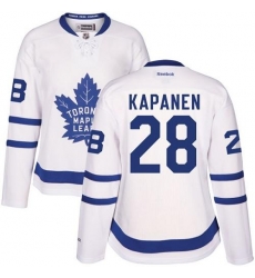 Maple Leafs #28 Kasperi Kapanen White Road Womens Stitched NHL Jersey Maple Leafs #28 Kasperi Kapanen White Road Womens Stitched NHL Jersey