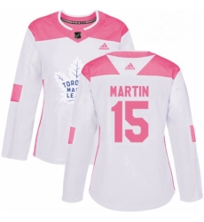 Womens Adidas Toronto Maple Leafs 15 Matt Martin Authentic WhitePink Fashion NHL Jersey Womens Adidas Toronto Maple Leafs 15 Matt Martin Authentic WhitePink Fashion NHL Jersey