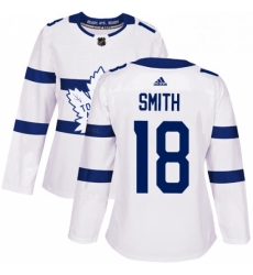 Womens Adidas Toronto Maple Leafs 18 Ben Smith Authentic White 2018 Stadium Series NHL Jersey Womens Adidas Toronto Maple Leafs 18 Ben Smith Authentic White 2018 Stadium Series NHL Jersey