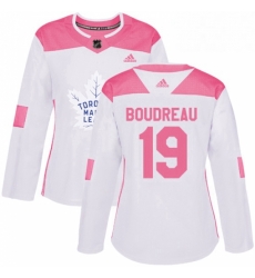 Womens Adidas Toronto Maple Leafs 19 Bruce Boudreau Authentic WhitePink Fashion NHL Jersey Womens Adidas Toronto Maple Leafs 19 Bruce Boudreau Authentic WhitePink Fashion NHL Jersey
