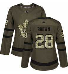 Womens Adidas Toronto Maple Leafs 28 Connor Brown Authentic Green Salute to Service NHL Jersey Womens Adidas Toronto Maple Leafs 28 Connor Brown Authentic Green Salute to Service NHL Jersey