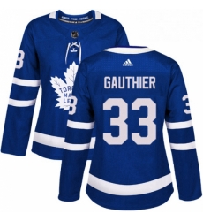 Womens Adidas Toronto Maple Leafs 33 Frederik Gauthier Authentic Royal Blue Home NHL Jersey Womens Adidas Toronto Maple Leafs 33 Frederik Gauthier Authentic Royal Blue Home NHL Jersey