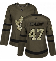 Womens Adidas Toronto Maple Leafs 47 Leo Komarov Authentic Green Salute to Service NHL Jersey Womens Adidas Toronto Maple Leafs 47 Leo Komarov Authentic Green Salute to Service NHL Jersey