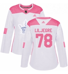 Womens Adidas Toronto Maple Leafs 78 Timothy Liljegren Authentic WhitePink Fashion NHL Jersey Womens Adidas Toronto Maple Leafs 78 Timothy Liljegren Authentic WhitePink Fashion NHL Jersey