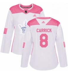 Womens Adidas Toronto Maple Leafs 8 Connor Carrick Authentic WhitePink Fashion NHL Jersey Womens Adidas Toronto Maple Leafs 8 Connor Carrick Authentic WhitePink Fashion NHL Jersey
