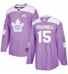 Youth Adidas Toronto Maple Leafs 15 Adam Cracknell Authentic Purple Fights Cancer Practice NHL Jersey Youth Adidas Toronto Maple Leafs 15 Adam Cracknell Authentic Purple Fights Cancer Practice NHL Jersey