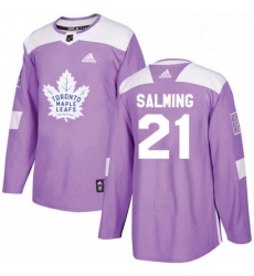Youth Adidas Toronto Maple Leafs 21 Borje Salming Authentic Purple Fights Cancer Practice NHL Jersey Youth Adidas Toronto Maple Leafs 21 Borje Salming Authentic Purple Fights Cancer Practice NHL Jersey