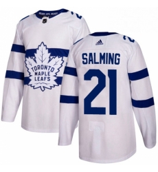 Youth Adidas Toronto Maple Leafs 21 Borje Salming Authentic White 2018 Stadium Series NHL Jersey Youth Adidas Toronto Maple Leafs 21 Borje Salming Authentic White 2018 Stadium Series NHL Jersey