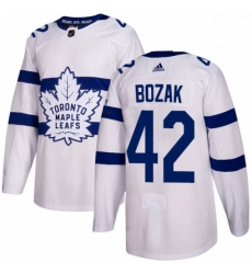 Youth Adidas Toronto Maple Leafs 42 Tyler Bozak Authentic White 2018 Stadium Series NHL Jersey Youth Adidas Toronto Maple Leafs 42 Tyler Bozak Authentic White 2018 Stadium Series NHL Jersey