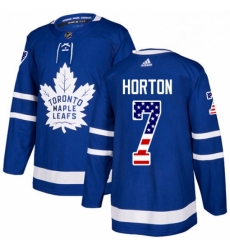 Youth Adidas Toronto Maple Leafs 7 Tim Horton Authentic Royal Blue USA Flag Fashion NHL Jersey Youth Adidas Toronto Maple Leafs 7 Tim Horton Authentic Royal Blue USA Flag Fashion NHL Jersey