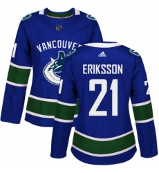 Womens Adidas Vancouver Canucks 21 Loui Eriksson Authentic Blue Home NHL Jersey Womens Adidas Vancouver Canucks 21 Loui Eriksson Authentic Blue Home NHL Jersey