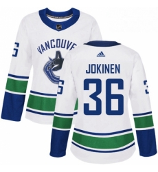 Womens Adidas Vancouver Canucks 36 Jussi Jokinen Authentic White Away NHL Jerse Womens Adidas Vancouver Canucks 36 Jussi Jokinen Authentic White Away NHL Jerse