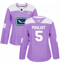 Womens Adidas Vancouver Canucks 5 Derrick Pouliot Authentic Purple Fights Cancer Practice NHL Jersey Womens Adidas Vancouver Canucks 5 Derrick Pouliot Authentic Purple Fights Cancer Practice NHL Jersey