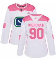 Womens Adidas Vancouver Canucks 90 Patrick Wiercioch Authentic WhitePink Fashion NHL Jersey Womens Adidas Vancouver Canucks 90 Patrick Wiercioch Authentic WhitePink Fashion NHL Jersey