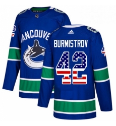 Youth Adidas Vancouver Canucks 42 Alex Burmistrov Authentic Blue USA Flag Fashion NHL Jersey Youth Adidas Vancouver Canucks 42 Alex Burmistrov Authentic Blue USA Flag Fashion NHL Jersey