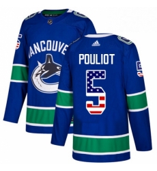 Youth Adidas Vancouver Canucks 5 Derrick Pouliot Authentic Blue USA Flag Fashion NHL Jersey Youth Adidas Vancouver Canucks 5 Derrick Pouliot Authentic Blue USA Flag Fashion NHL Jersey