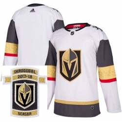 Adidas Golden Knights Blank White Road Authentic Stitched NHL Inaugural Season Patch Jersey