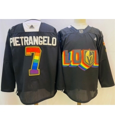 Men Vegas Golden Knights 7 Alex Pietrangelo Black 2024 25 Home Stitched Hockey Jersey