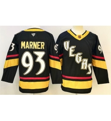 Men Vegas Golden Knights 93 Mitch Marner Black 2024 25 Stitched Hockey Jersey