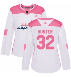 Womens Adidas Washington Capitals 32 Dale Hunter Authentic WhitePink Fashion NHL Jersey Womens Adidas Washington Capitals 32 Dale Hunter Authentic WhitePink Fashion NHL Jersey