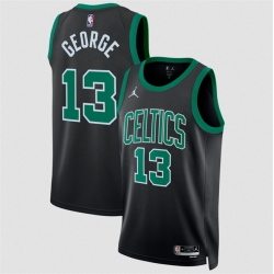 Men Boston Celtics  13 Paul George Black Statement Edition Stitched Basketball Jersey