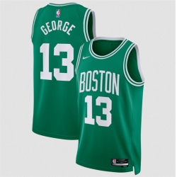 Men Boston Celtics  13 Paul George Kelly Green 2026 Icon Edition Stitched Basketball Jersey