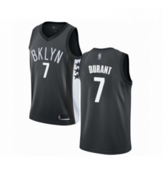 Mens Brooklyn Nets 7 Kevin Durant Authentic Gray Basketball Jersey Statement Edition Mens Brooklyn Nets 7 Kevin Durant Authentic Gray Basketball Jersey Statement Edition