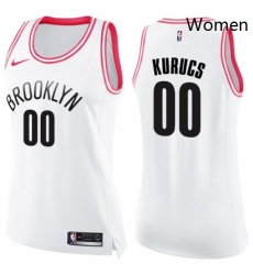 Womens Nike Brooklyn Nets 00 Rodions Kurucs Swingman White Pink Fashion NBA Jersey Womens Nike Brooklyn Nets 00 Rodions Kurucs Swingman White Pink Fashion NBA Jersey