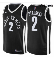 Womens Nike Brooklyn Nets 2 Nik Stauskas Swingman Black NBA Jersey City Edition Womens Nike Brooklyn Nets 2 Nik Stauskas Swingman Black NBA Jersey City Edition