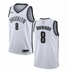 Womens Nike Brooklyn Nets 8 Spencer Dinwiddie Swingman White NBA Jersey Association Edition Womens Nike Brooklyn Nets 8 Spencer Dinwiddie Swingman White NBA Jersey Association Edition