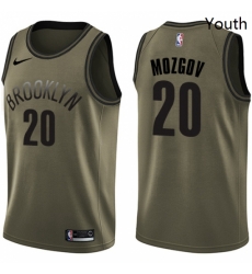 Youth Nike Brooklyn Nets 20 Timofey Mozgov Swingman Green Salute to Service NBA Jersey Youth Nike Brooklyn Nets 20 Timofey Mozgov Swingman Green Salute to Service NBA Jersey