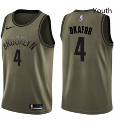 Youth Nike Brooklyn Nets 4 Jahlil Okafor Swingman Green Salute to Service NBA Jersey Youth Nike Brooklyn Nets 4 Jahlil Okafor Swingman Green Salute to Service NBA Jersey