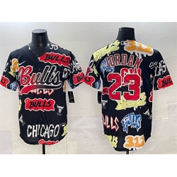 Men Chicago Bulls 23 Michael Jordan Black Limited Stitched Baseball Jersey