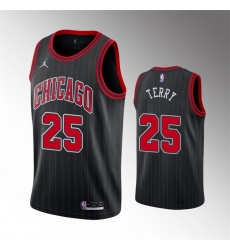Men Chicago Bulls 25 Dalen Terry Black Swingman Stitched Basketball Jersey Men Chicago Bulls 25 Dalen Terry Black Swingman Stitched Basketball Jersey