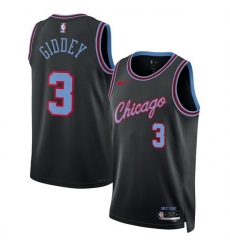 Men Chicago Bulls 3 Josh Giddey Black 2025 26 City Edition Stitched Basketball Jersey Men Chicago Bulls 3 Josh Giddey Black 2025 26 City Edition Stitched Basketball Jersey