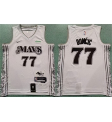 Men Dallas Mavericks 77 Luka Doncic White 2024 City Edition Stitched Basketball Jersey Men Dallas Mavericks 77 Luka Doncic White 2024 City Edition Stitched Basketball Jersey