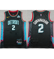 Men Detroit Pistons 2 Cade Cunningham Black 2025 26 City Edition Stitched Basketball Jersey Men Detroit Pistons 2 Cade Cunningham Black 2025 26 City Edition Stitched Basketball Jersey