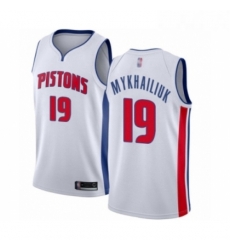 Youth Detroit Pistons 19 Sviatoslav Mykhailiuk Swingman White Basketball Jersey Association Edition Youth Detroit Pistons 19 Sviatoslav Mykhailiuk Swingman White Basketball Jersey Association Edition