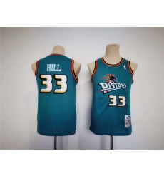 Youth Detroit Pistons 33 Grant Hill Teal Throwback Stitched Basketball Jersey Youth Detroit Pistons 33 Grant Hill Teal Throwback Stitched Basketball Jersey