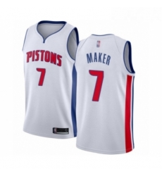 Youth Detroit Pistons 7 Thon Maker Swingman White Basketball Jersey Association Edition Youth Detroit Pistons 7 Thon Maker Swingman White Basketball Jersey Association Edition