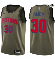 Youth Nike Detroit Pistons 30 Joe Smith Swingman Green Salute to Service NBA Jersey Youth Nike Detroit Pistons 30 Joe Smith Swingman Green Salute to Service NBA Jersey