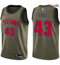 Youth Nike Detroit Pistons 43 Grant Long Swingman Green Salute to Service NBA Jersey Youth Nike Detroit Pistons 43 Grant Long Swingman Green Salute to Service NBA Jersey