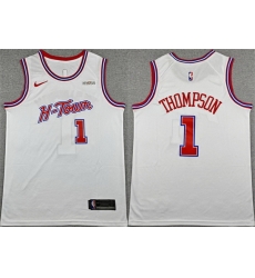 Men Houston Rockets 1 Amen Thompson White 2025 26 City Edition Stitched Jersey Men Houston Rockets 1 Amen Thompson White 2025 26 City Edition Stitched Jersey