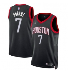 Men Houston Rockets Kevin Durant 7 Black Statement Edition Stitched Jersey Men Houston Rockets Kevin Durant 7 Black Statement Edition Stitched Jersey