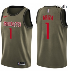 Youth Nike Houston Rockets 1 Trevor Ariza Swingman Green Salute to Service NBA Jersey Youth Nike Houston Rockets 1 Trevor Ariza Swingman Green Salute to Service NBA Jersey